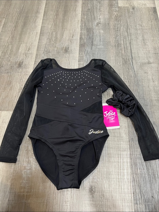 Justice Other - NWT justice Long Sleeve Mesh Leotard with scrunchie size XS (5/6)